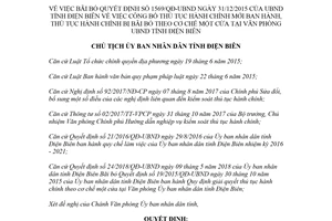 Quyết định 490/QĐ-UBND 2018 bãi bỏ 1569/QĐ-UBND công bố thủ tục cơ chế một cửa Điện Biên