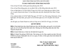 Quyết định 1671/QĐ-UBND 2018 Quy chế tiếp nhận giải quyết trả lời kiến nghị cử tri Thái Nguyên