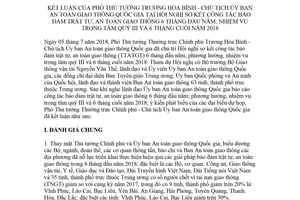 Thông báo 242/TB-VPCP 2018 kết luận Phó Thủ tướng bảo đảm trật tự an toàn giao thông