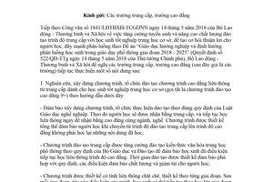 Công văn 2817/LĐTBXH-TCGDNN 2018 đào tạo chương trình cao đẳng cho người tốt nghiệp cấp 2