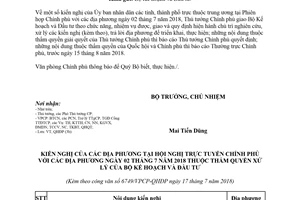Công văn 6749/VPCP-QHĐP 2018 xử lý kiến nghị địa phương