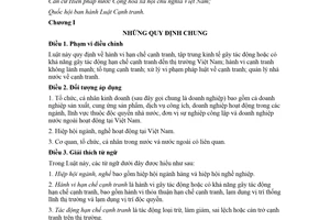 Law 23/2018/QH14 on competition