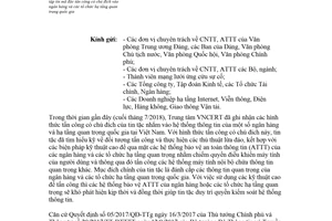Công văn 234/VNCERT-ĐPƯC 2018 theo dõi ngăn chặn kết nối xóa các tập tin mã độc tấn công