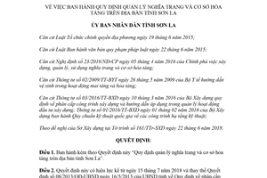 Quyết định 17/2018/QĐ-UBND quản lý nghĩa trang cơ sở hỏa táng Sơn La