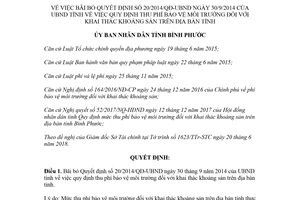 Quyết định 27/2018/QĐ-UBND bãi bỏ Quyết định phí môi trường khai thác khoáng sản Bình Phước