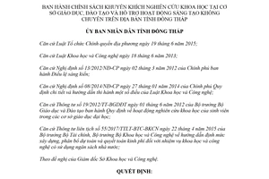 Quyết định 19/2018/QĐ-UBND khuyến khích nghiên cứu khoa học cơ sở giáo dục đào tạo Đồng Tháp