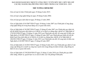 Quyết định 877/QĐ-TTg 2018 danh mục dịch vụ công trực tuyến mức độ 3 mức độ 4