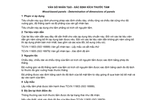Tiêu chuẩn quốc gia TCVN 11904:2017 (ISO 9426:2003) về Ván gỗ nhân tạo - Xác định kích thước tấm