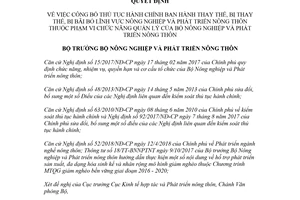 Quyết định 2767/QĐ-BNN-KTHT 2018 công bố thủ tục hành chính nông nghiệp phát triển nông thôn