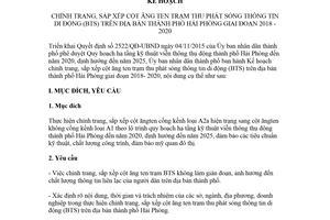Kế hoạch 153/KH-UBND 2018 sắp xếp cột ăng ten trạm thu phát sóng thông tin di động Hải Phòng