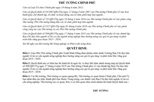 Quyết định 810/QĐ-TTg 2018 đảm nhiệm chức danh Trưởng Ban Chỉ đạo tái cơ cấu ngành nông nghiệp