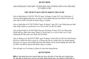 Quyết định 584/QĐ-UBCK 2018 Quy chế mẫu về bán đấu giá cổ phần giữa các nhà đầu tư chiến lược
