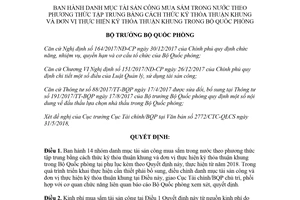 Quyết định 2799/QĐ-BQP 2018 danh mục tài sản công mua sắm trong nước phương thức tập trung