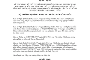 Quyết định 2525/QĐ-BNN-TCTL 2018 công bố thủ tục hành chính lĩnh vực thủy lợi