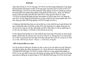 Công văn 4862/BNN-KH 2018 xây dựng kế hoạch điều tra cơ bản và thiết kế quy hoạch