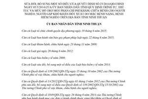 Quyết định 53/2018/QĐ-UBND sửa 23/2014/QĐ-UBND hỗ trợ chữa bệnh người nghèo Ninh Thuận