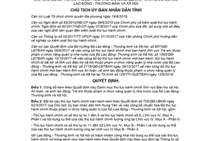 Quyết định 1633/QĐ-UBND 2018 công bố thủ tục Bảo trợ xã hội Trẻ em Sở Lao động Hưng Yên
