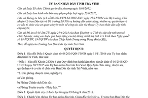 Quyết định 23/2018/QĐ-UBND sửa đổi 44/2016/QĐ-UBND cơ cấu tổ chức Ban Dân tộc Trà Vinh