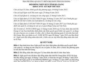 Nghị quyết 19/2018/NQ-HĐND thẩm quyền quyết định quản lý sử dụng tài sản công Hà Giang