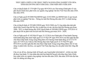 Kế hoạch 2134/KH-UBND 2018 thực hiện phát triển ngành công nghiệp văn hóa Hải Dương đến 2020