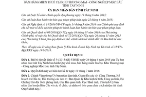 Quyết định 26/2018/QĐ-UBND bãi bỏ 34/2015/QĐ-UBND mua bán hàng miễn thuế Mộc Bài Tây Ninh