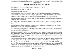 Quyết định 21/2018/QĐ-UBND đơn giá sản phẩm đo đạc bản đồ địa chính Thanh Hóa