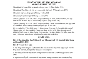 Nghị quyết 169/2018/NQ-HĐND ban hành Chương trình việc làm Kiên Giang 2018 2020
