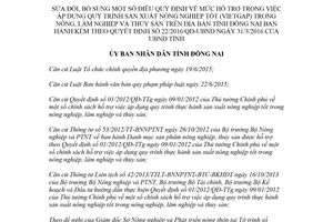 Quyết định 34/2018/QĐ-UBND mức hỗ trợ áp dụng quy trình sản xuất nông nghiệp tốt Đồng Nai