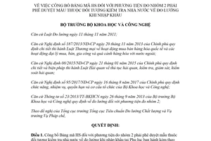 Quyết định 2284/QĐ-BKHCN 2018 công bố Bảng mã HS phương tiện đo nhóm 2 phải phê duyệt mẫu