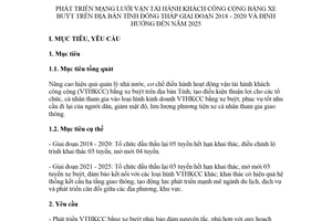 Kế hoạch 184/KH-UBND 2018 phát triển vận tải hành khách công cộng bằng xe buýt Đồng Tháp