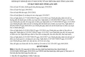 Quyết định 48/2018/QĐ-UBND sửa đổi Quyết định 29/2018/QĐ-UBND Lạng Sơn
