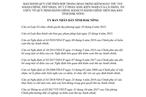 Quyết định 18/2018/QĐ-UBND phối hợp trong hoạt động Kiểm soát thủ tục hành chính Đắk Nông