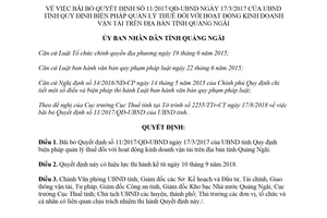 Quyết định 24/2018/QĐ-UBND biện pháp quản lý thuế hoạt động kinh doanh vận tải Quảng Ngãi