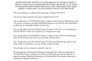 Thông tư 63/2018/TT-BTC hướng dẫn 70/2018/NĐ-CP tài sản hình thành từ thực hiện nhiệm vụ khoa học