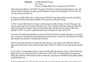 Công văn 6696/BNN-KH 2018 xuất dự trữ quốc gia hóa chất sát trùng hỗ trợ tỉnh Kiên Giang