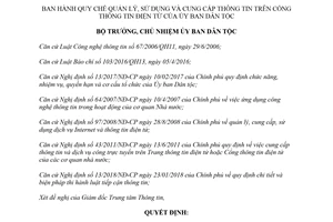 Quyết định 531/QĐ-UBDT 2018 quản lý sử dụng thông tin trên Cổng thông tin của Ủy ban Dân tộc