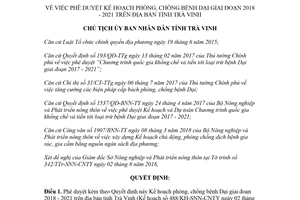 Quyết định 1679/QĐ-UBND 2018 phòng chống bệnh Dại Trà Vinh