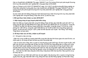 Kế hoạch 173/KH-UBND 2018 Chương trình mục tiêu phát triển Lâm nghiệp bền vững Đồng Tháp