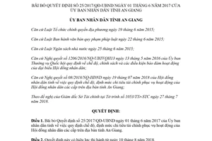 Quyết định 19/2018/QĐ-UBND 2018 chế độ chi tiêu tài chính phục vụ Hội đồng nhân dân An Giang