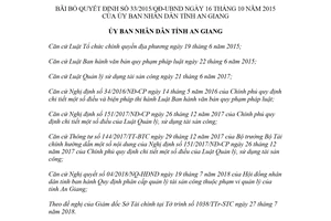 Quyết định 20/2018/QĐ-UBND bãi bỏ Quyết định 33/2015/QĐ-UBND An Giang