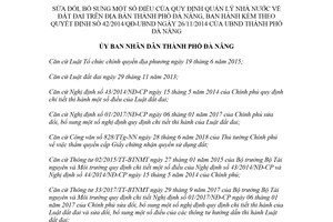 Quyết định 29/2018/QĐ-UBND sửa đổi Quyết định 42/2014/QĐ-UBND Đà Nẵng