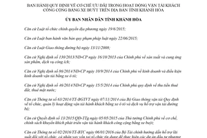 Quyết định 30/2018/QĐ-UBND ưu đãi hoạt động vận tải khách công cộng bằng xe buýt Khánh Hòa