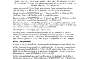 Thông tư 68/2018/TT-BTC huớng dẫn xác định phương thức chi thực hiện điều chỉnh mức lương cơ sở