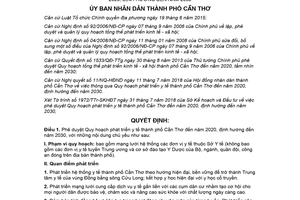 Quyết định 1988/QĐ-UBND 2018 phê duyệt Quy hoạch phát triển y tế Cần Thơ 2020 2030