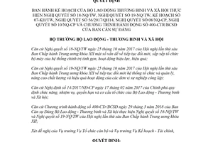 Quyết định 1155/QĐ-LĐTBXH 2018 thực hiện Nghị quyết 18-NQ/TW hệ thống chính trị tinh gọn