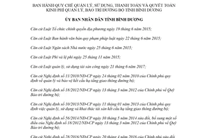 Quyết định 23/2018/QĐ-UBND quyết toán kinh phí quản lý bảo trì đường bộ Bình Dương
