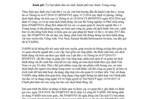 Công văn 6785/BNN-TY 2018 sử dụng Hệ thống thông tin dịch bệnh động vật