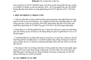 Công văn 4095/BGDĐT-CNTT 2018 hướng dẫn nhiệm vụ công nghệ thông tin năm học 2018 2019