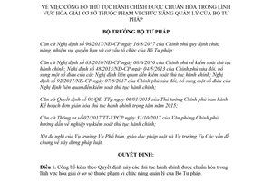 Quyết định 2338/QĐ-BTP 2018 thủ tục hành chính lĩnh vực hòa giải cơ sở thuộc Bộ Tư pháp