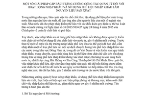 Chỉ thị 27/CT-TTg 2018 giải pháp cấp bách tăng cường quản lý đối với hoạt động nhập khẩu phế liệu